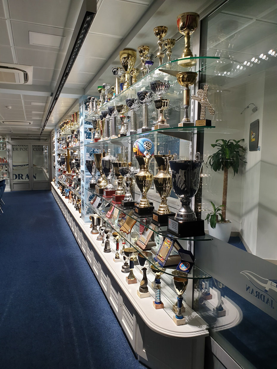 Trophy Hall of Waterpolo club Jadran BUDEC Lighting